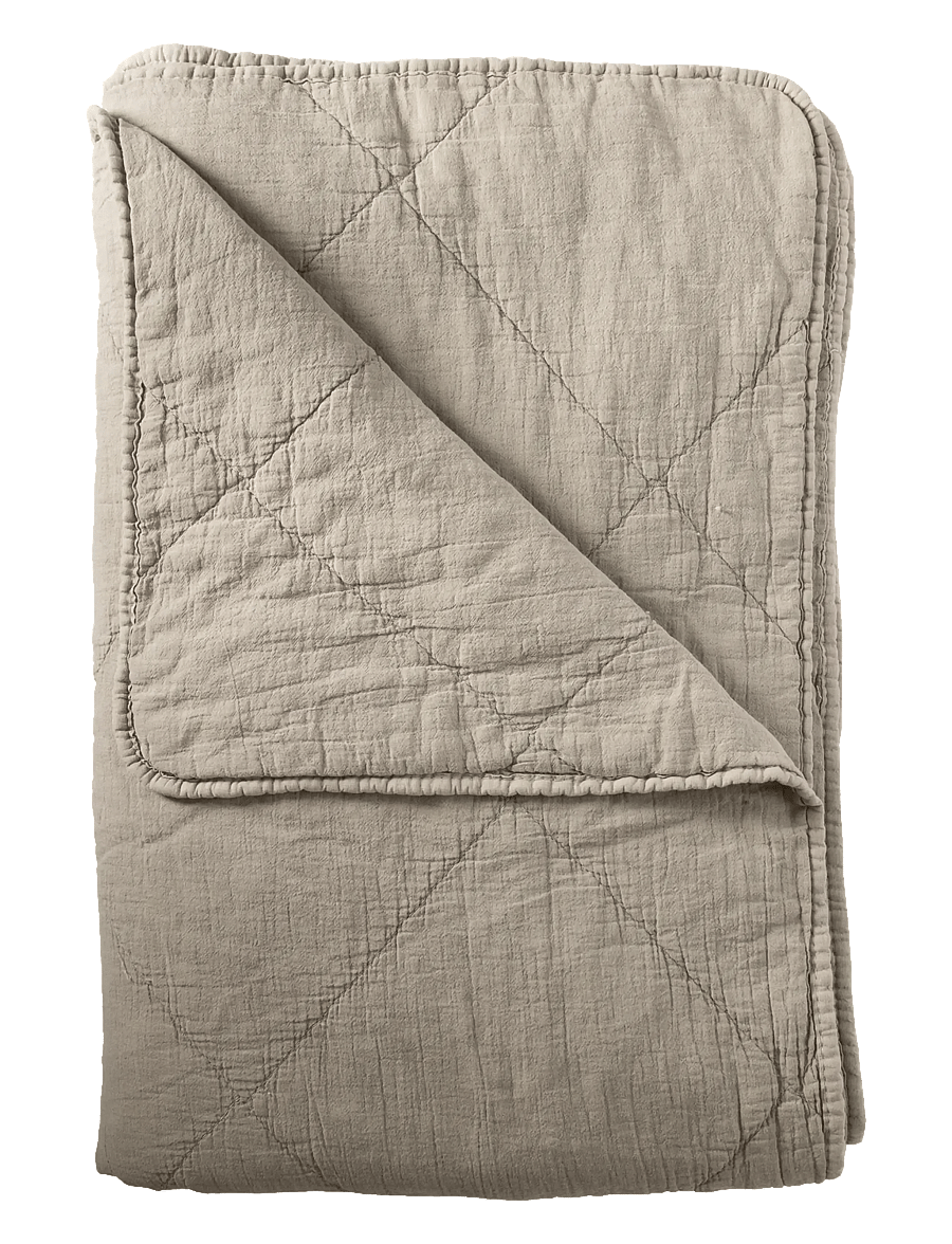 C'est Bon - Bedspread cotton w linentassels - kodu - mouse grey - 0