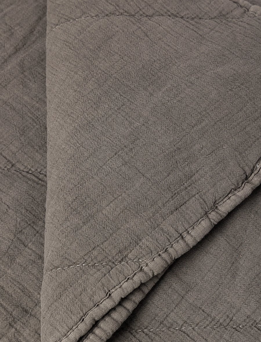 C'est Bon - Bedspread cotton w linentassels - kodu - anthracite - 1