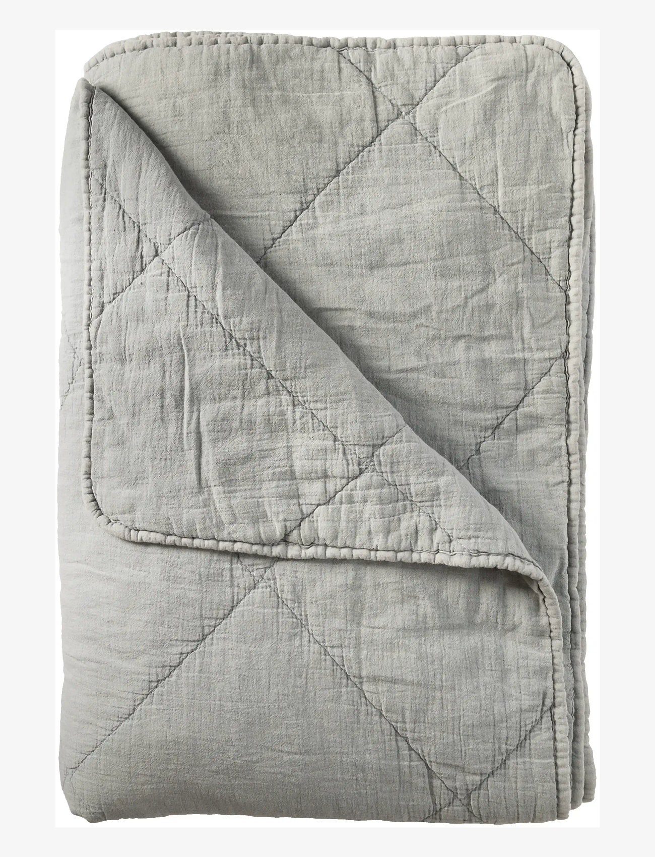 C'est Bon - Bedspread cotton w linentassels - home - dusty blue - 0