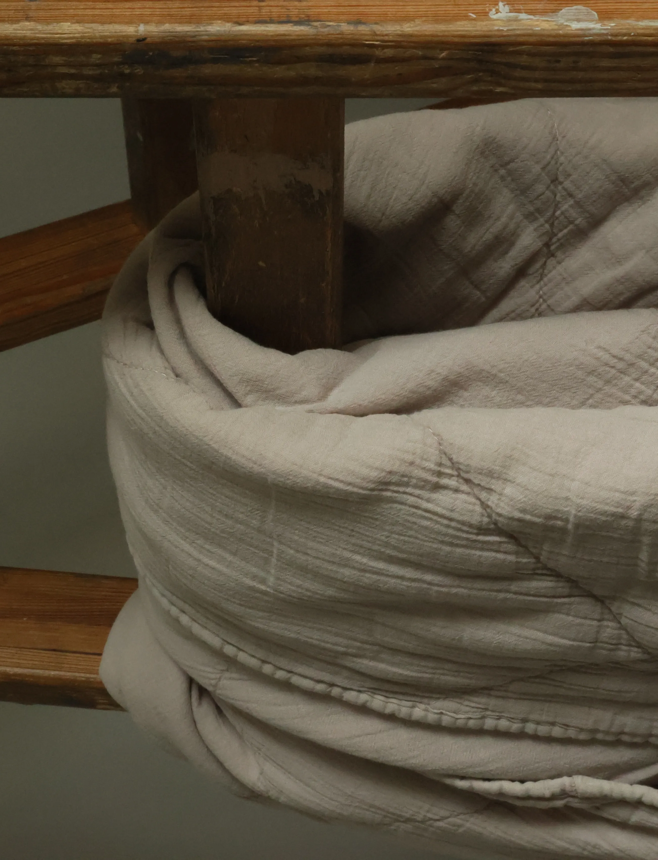 C'est Bon Bedspread, Cotton W/Linentassels, 240X260 cm, Cushions & Blankets, Beige - Blankets Throws, Homeware