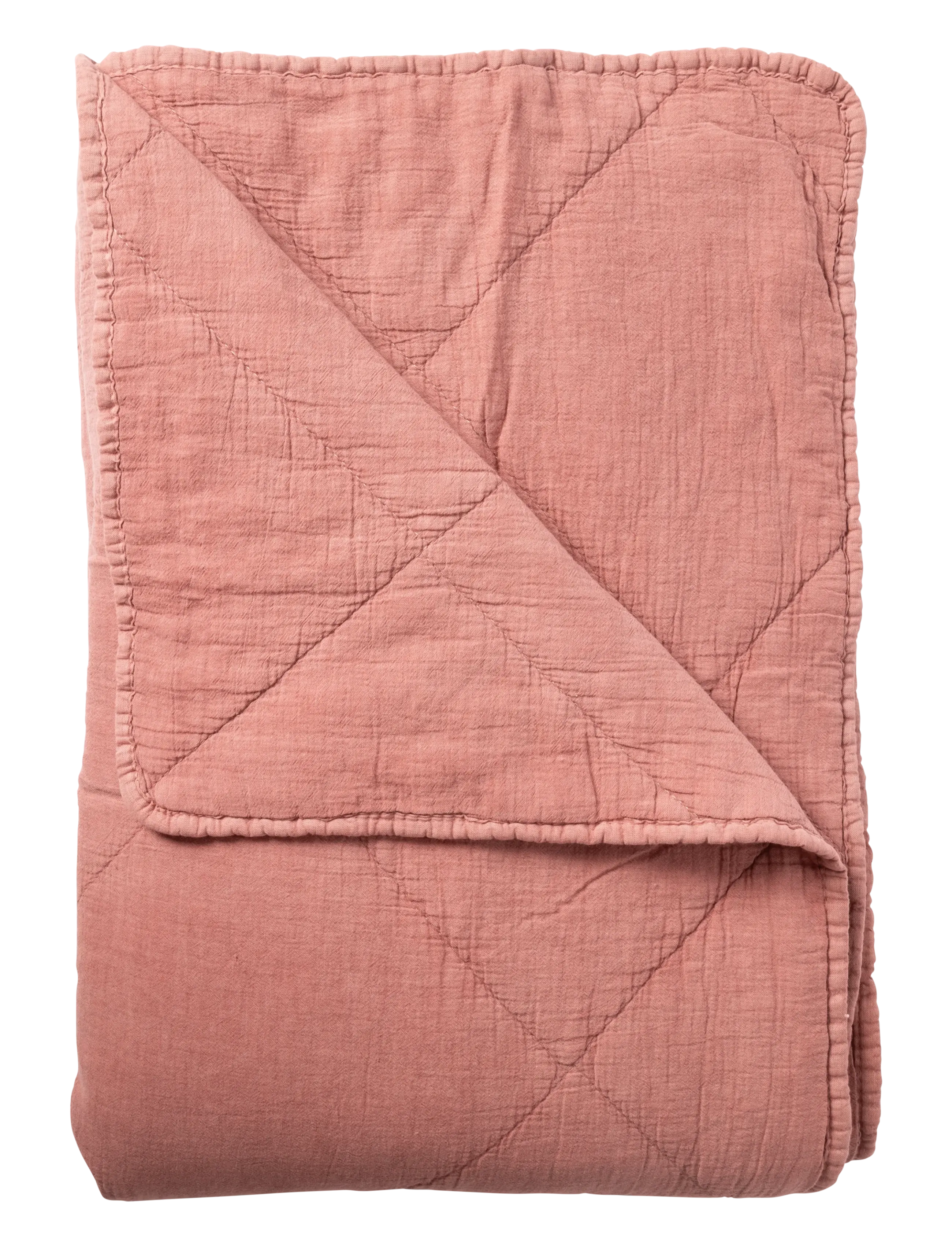 C'est Bon Plaid cotton w linentassels - Tekstiilid - OLD ROSE / pink/rose