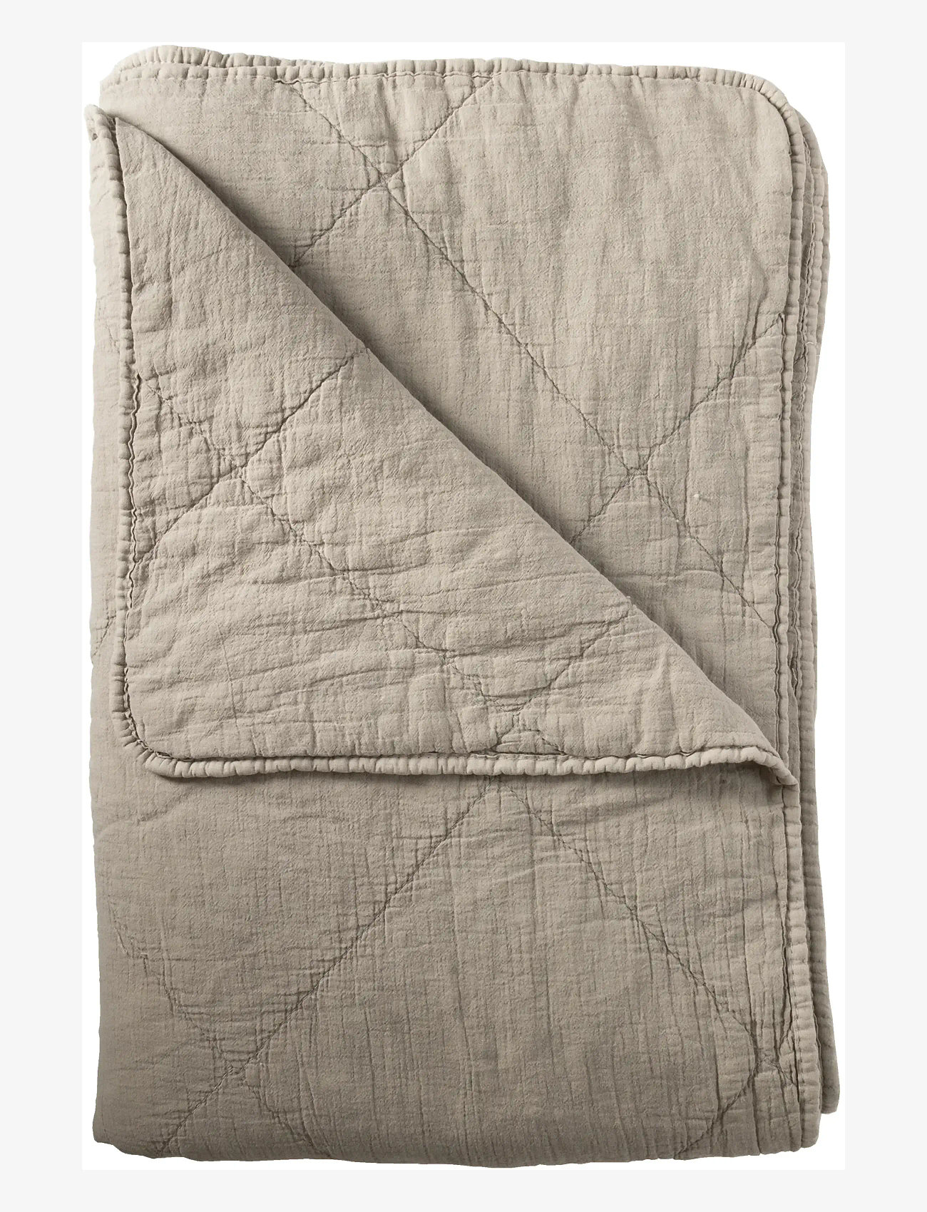 C'est Bon - Plaid cotton w linentassels - pledi un pārvalki - light grey - 1