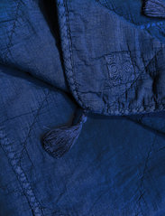 C'est Bon - Plaid cotton w linentassels - apklotai ir užtiesalai - dark blue - 2