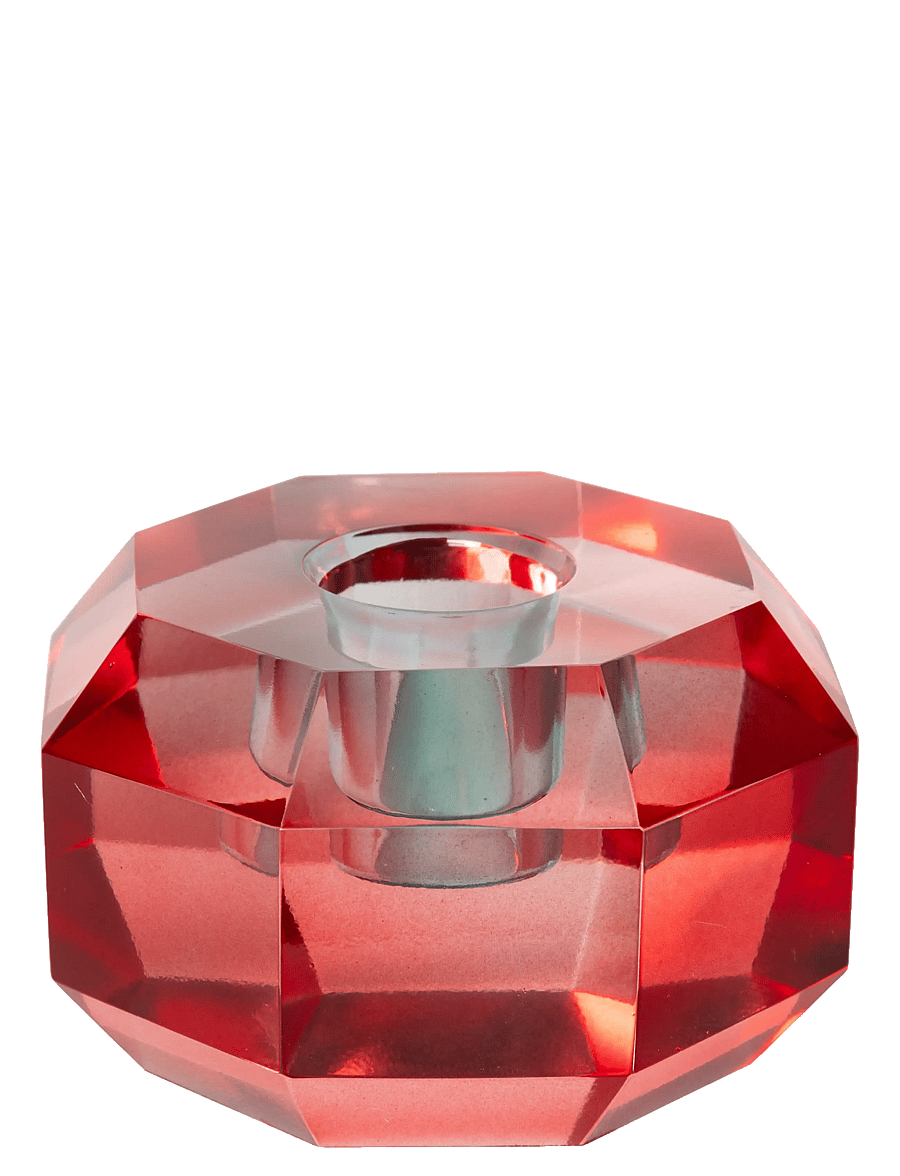C'est Bon - Crystal holder, red ombre, 4,5x7x7 cm - teeküünlahoidjad - red ombre - 0