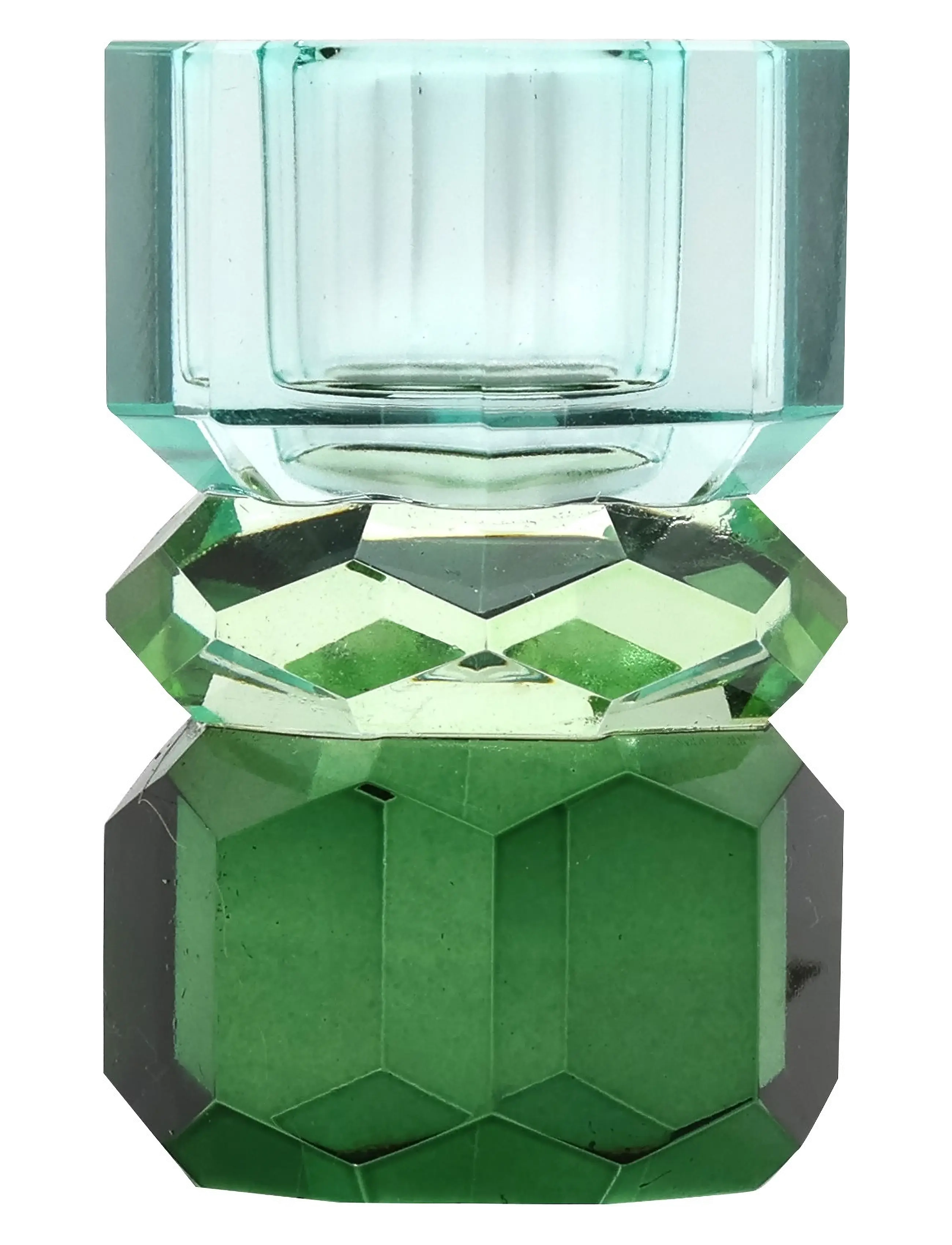 Crystal candle holder - MINT/GREEN/DARK GREEN