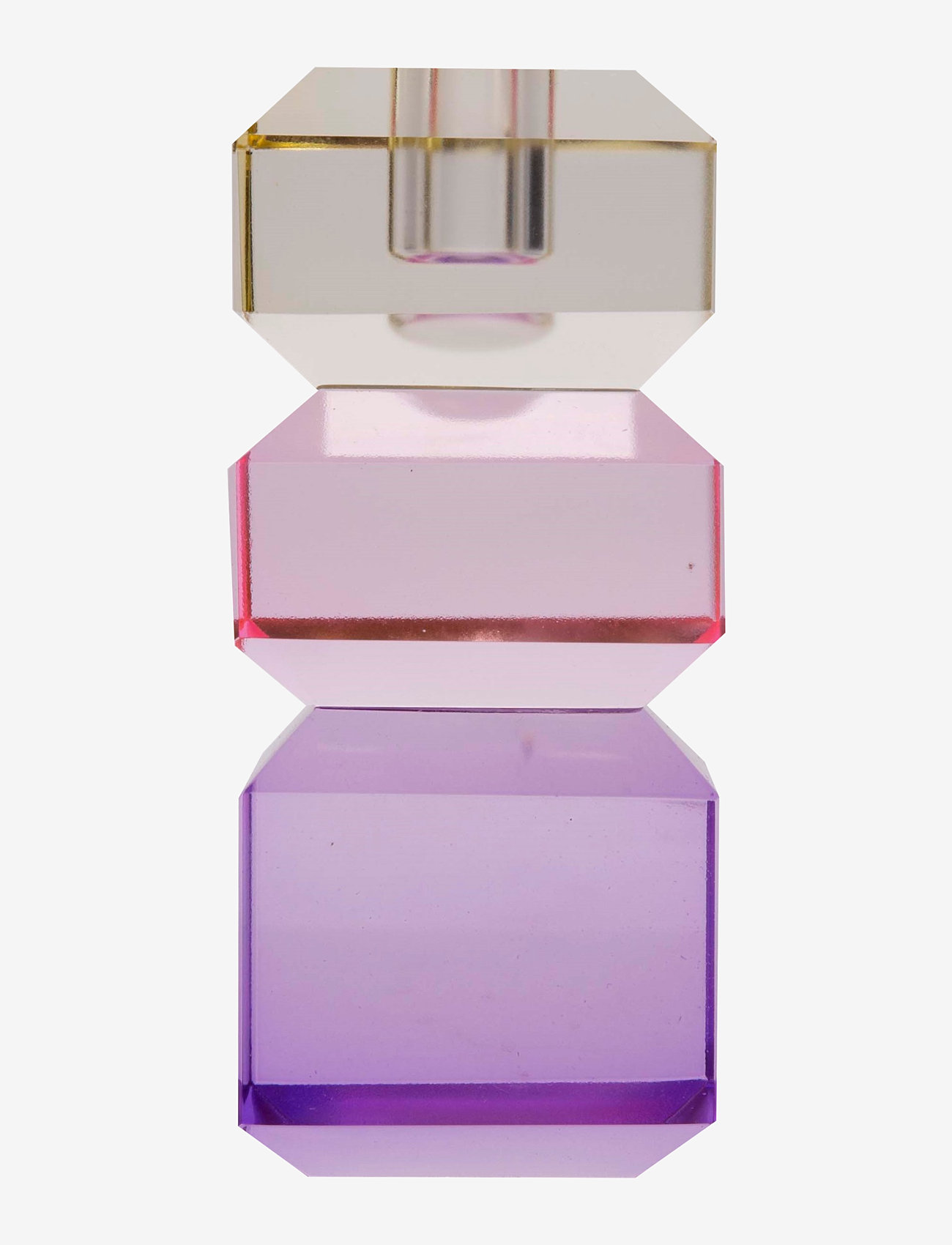 C'est Bon - Crystal candle holder - butter/light pink/violet - 0