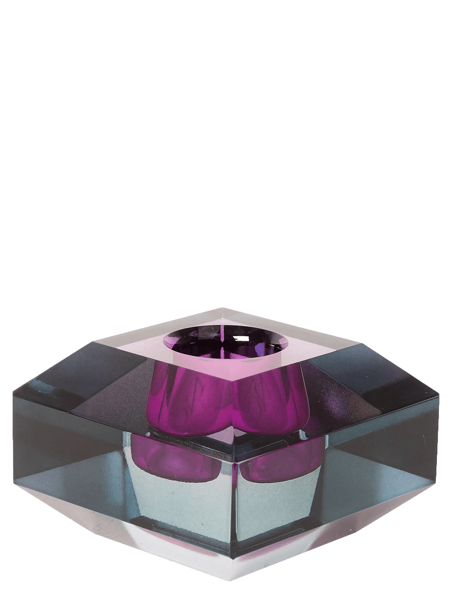 C'est Bon - Crystal holder, petrol ombre, 4x6x6 cm - küünlajalad - petrol ombre - 0