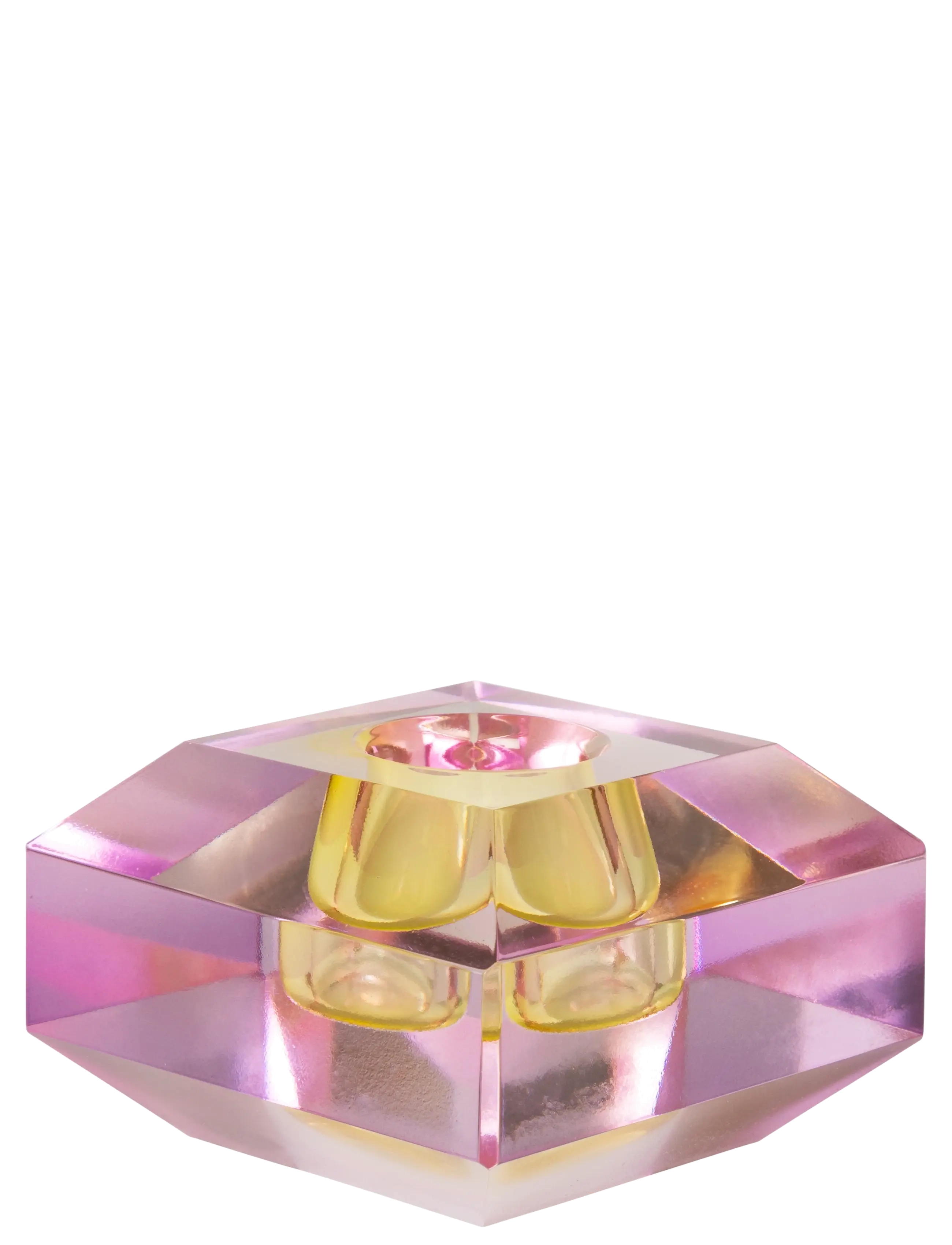 Crystal candle holder - LILAC OMBRE