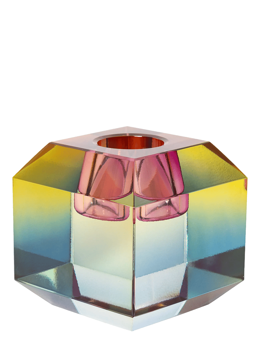 C'est Bon - Crystal holder, rainbow ombre, 6x6x6 cm - Świeczniki - rainbow ombre - 0