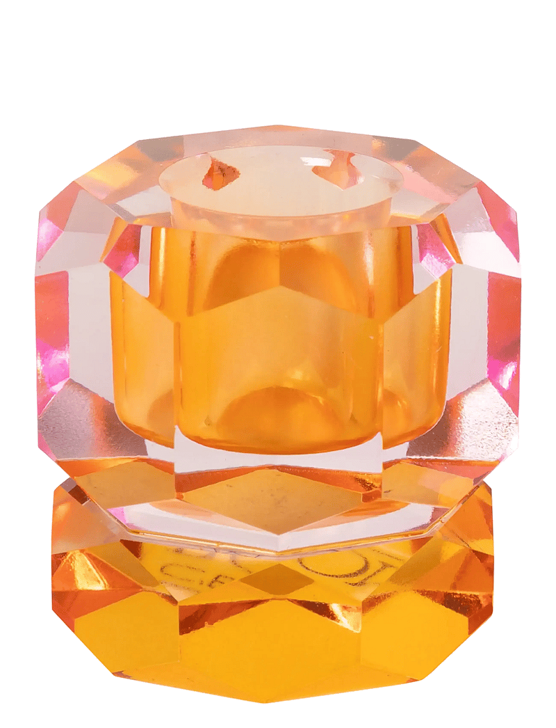 C'est Bon - Crystal candle holder - laveste priser - tangerine/peach ombre - 0