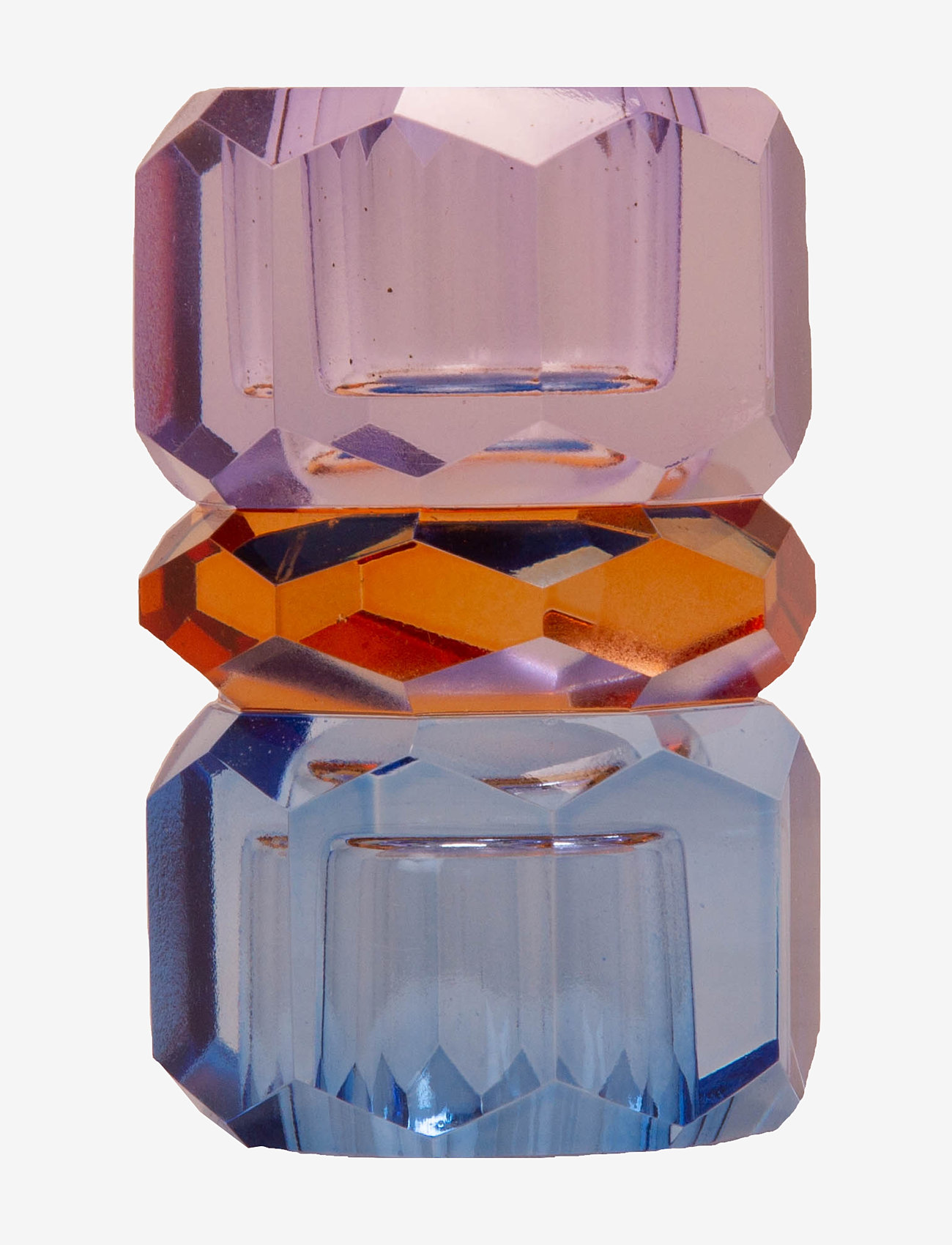 C'est Bon - Crystal candle holder - shop etter pris - violet/amber/cobalt - 0