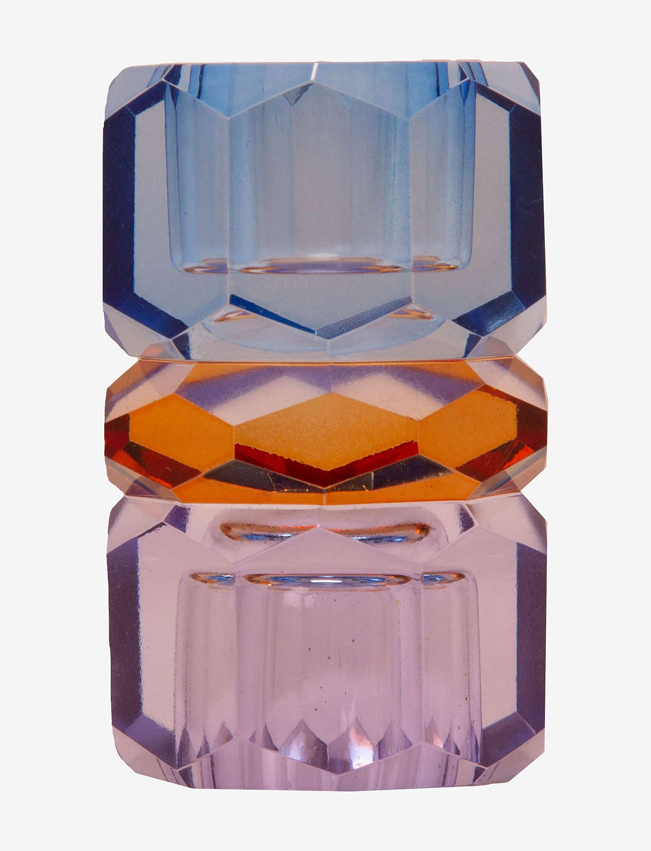 C'est Bon - Crystal candle holder - shop etter pris - violet/amber/cobalt - 1