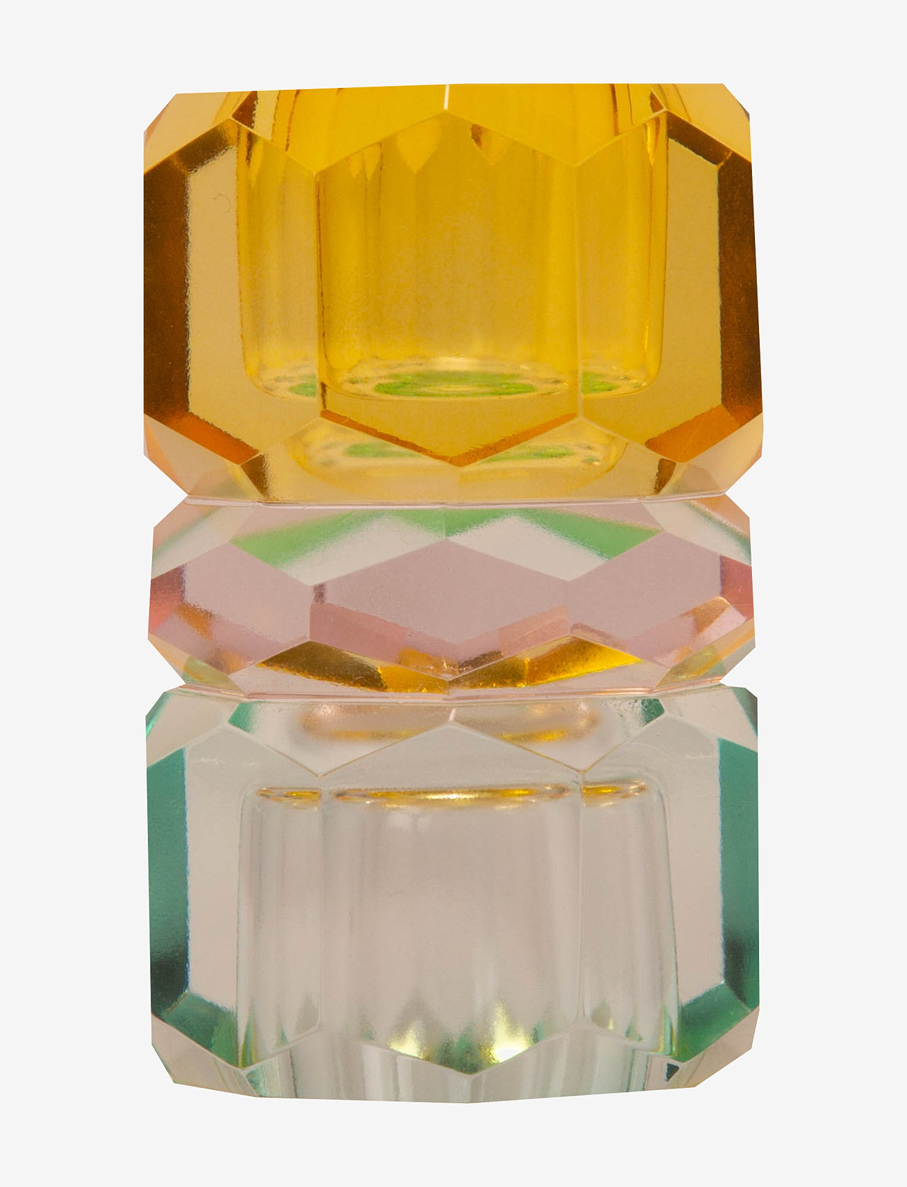 C'est Bon - Crystal candle holder - die niedrigsten preise - yellow/pink/light mint - 0