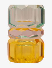 Crystal candle holder - YELLOW/PINK/LIGHT MINT