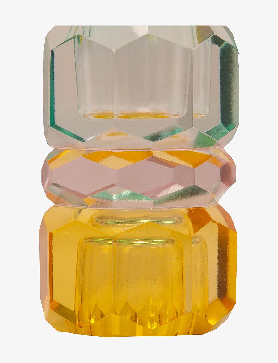 C'est Bon - Crystal candle holder - die niedrigsten preise - yellow/pink/light mint - 1