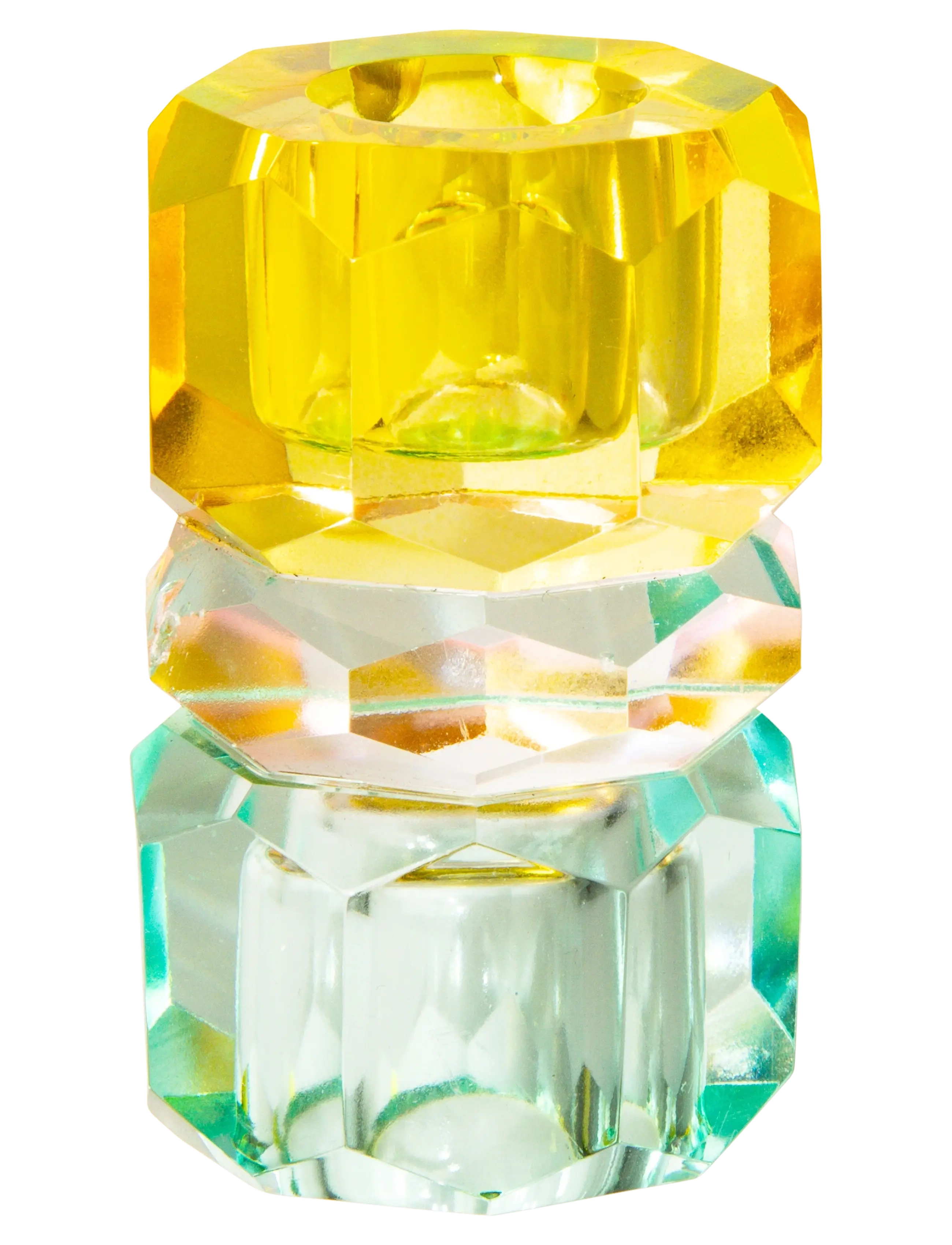 C'est Bon - Crystal candle holder - madalaimad hinnad - butter/light pink/light mint/4,5x4,5x7, - 1