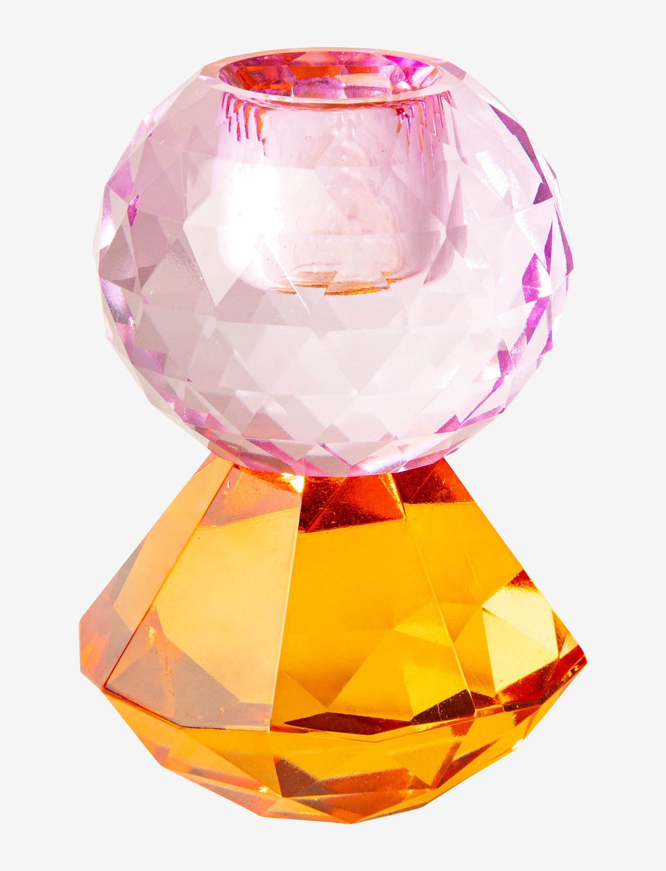 C'est Bon - Crystal candle holder - amber/violet - 0