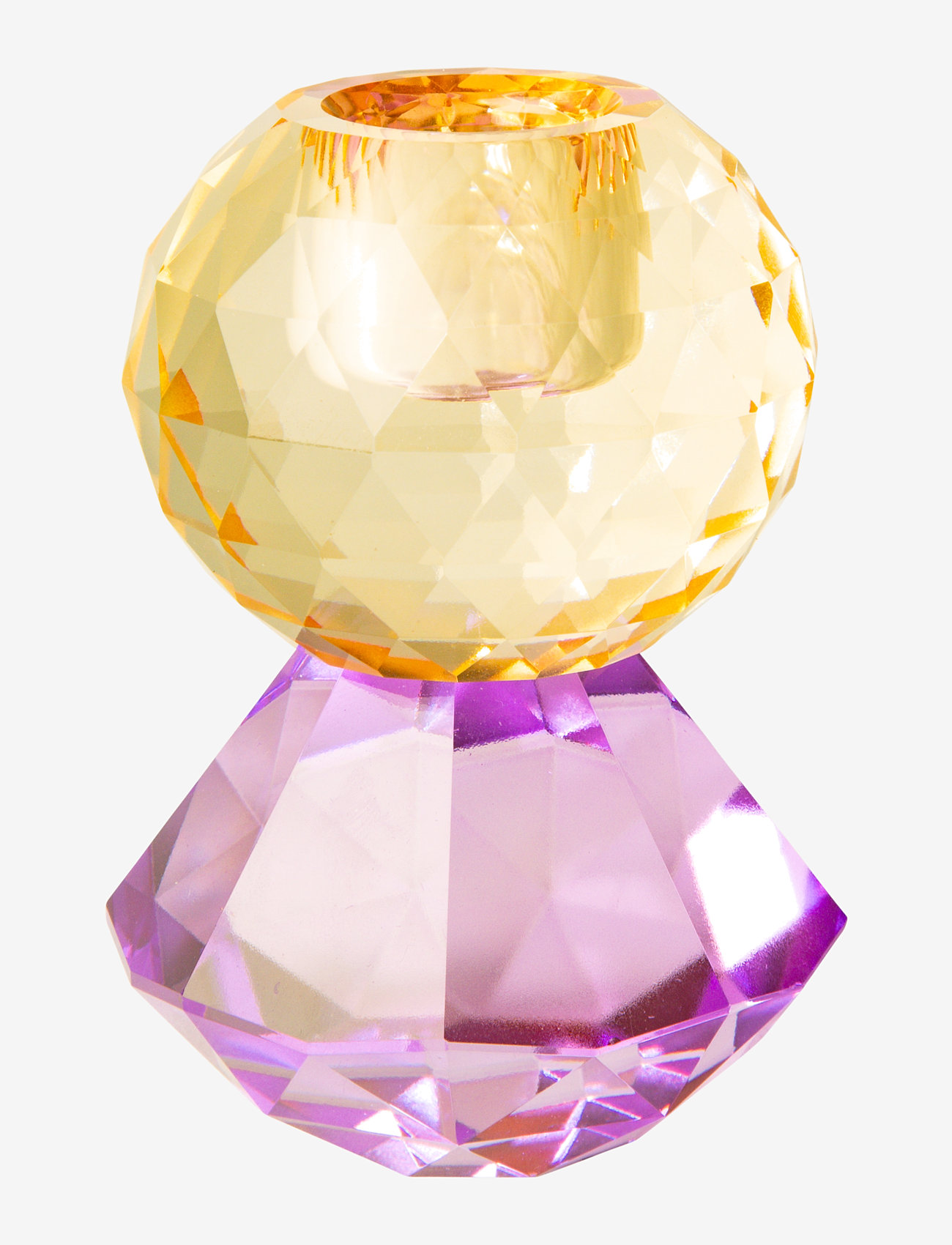 C'est Bon - Crystal candle holder - light brown/violet - 0