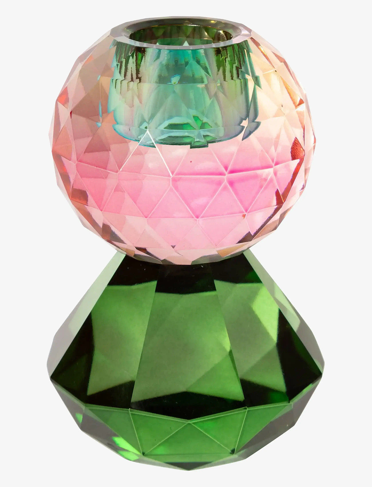 C'est Bon - Crystal candle holder - küünlajalad - darkgreen/pink ombre - 0