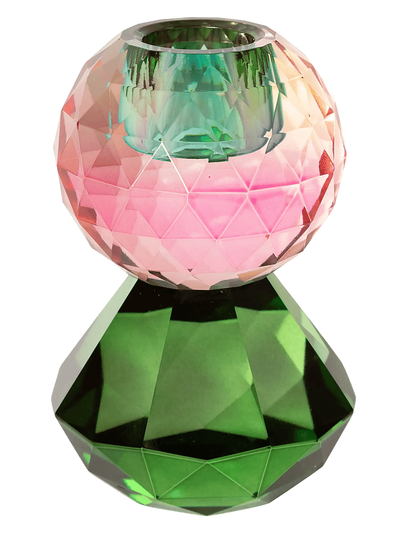 C'est Bon - Crystal candle holder - küünlajalad - darkgreen/pink ombre - 0