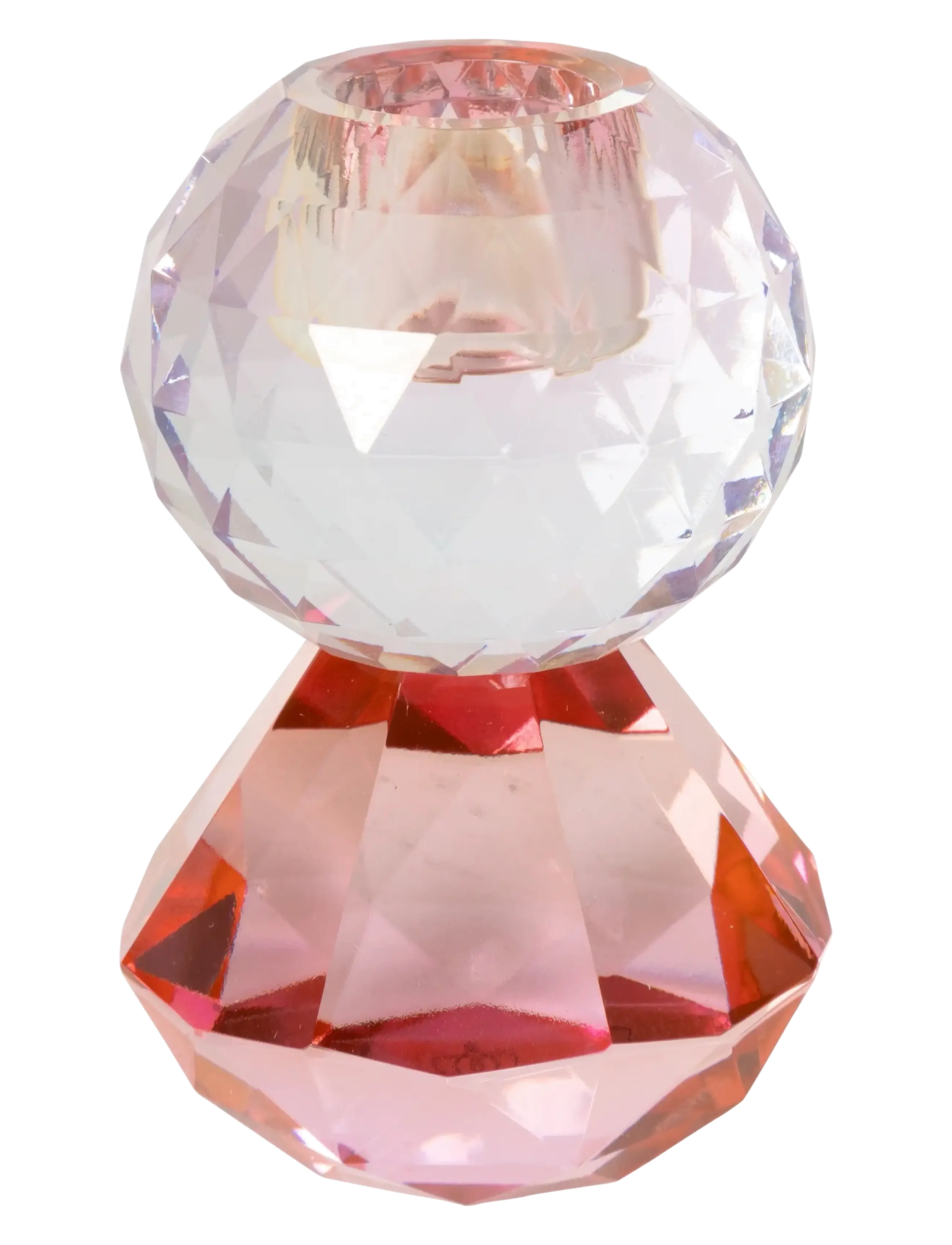 Crystal candle holder - LIGHT BROWN/MINT