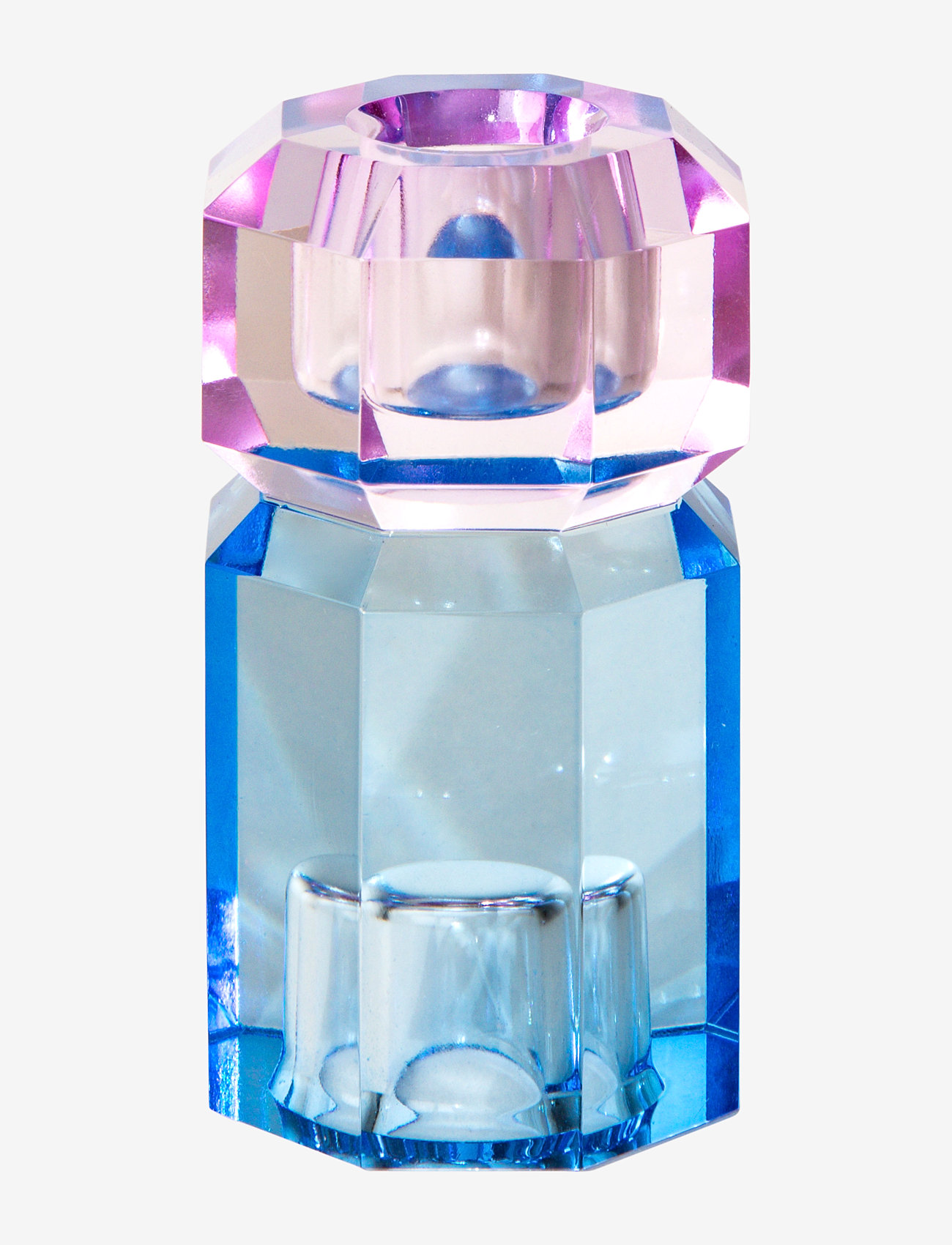 C'est Bon - Crystal candle holder - cobalt/violet - 0
