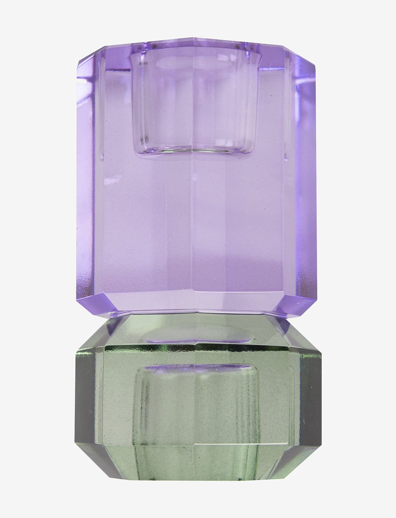 C'est Bon - Crystal candle holder - olive/violet - 1