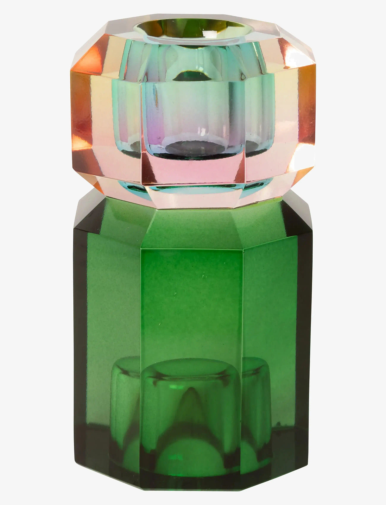 C'est Bon - Crystal candle holder - kerzenständer - darkgreen/pink ombre - 0
