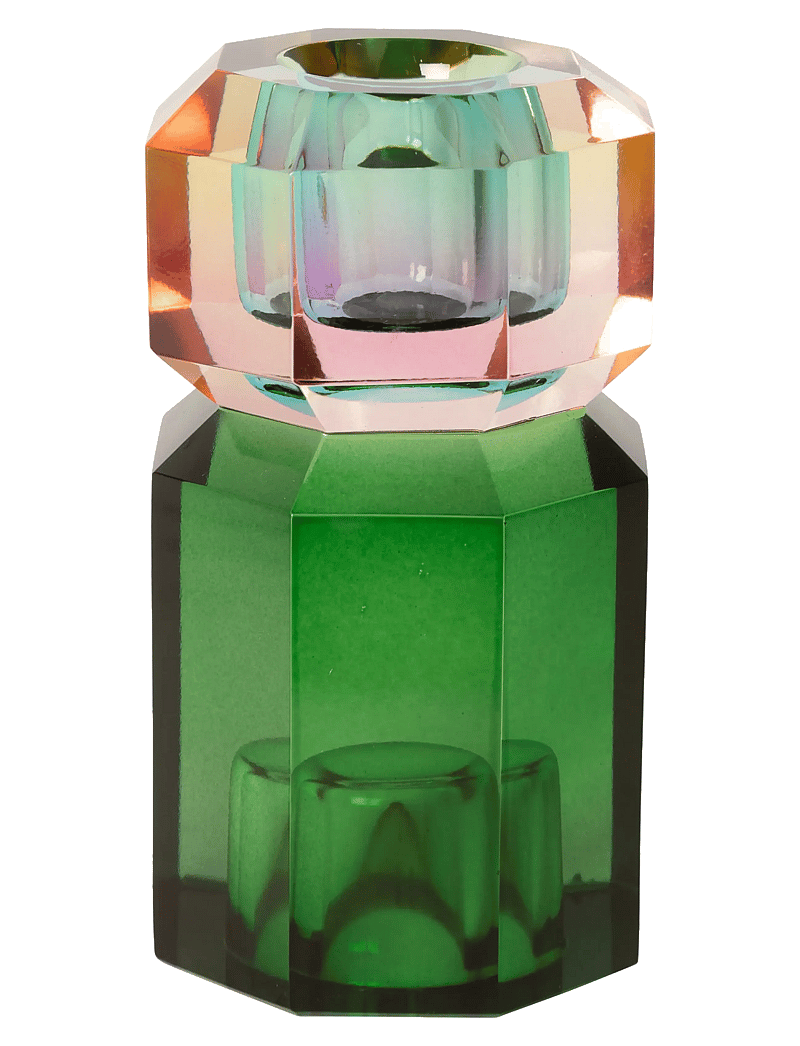C'est Bon - Crystal candle holder - kerzenständer - darkgreen/pink ombre - 0