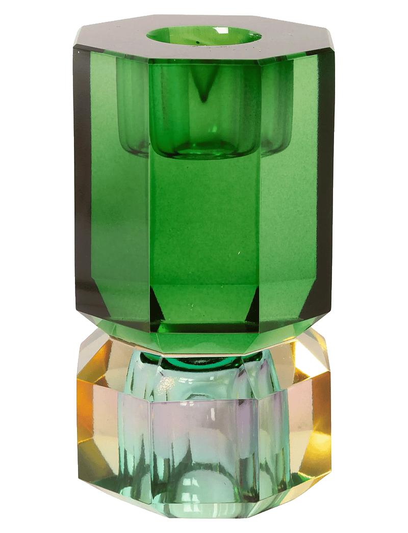 C'est Bon - Crystal candle holder - kerzenständer - darkgreen/pink ombre - 1
