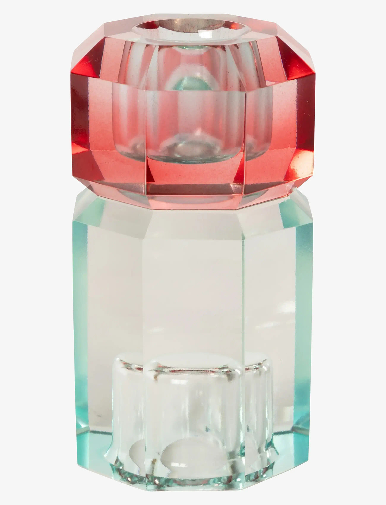 C'est Bon - Crystal candle holder - lysestager - light mint/red - 0