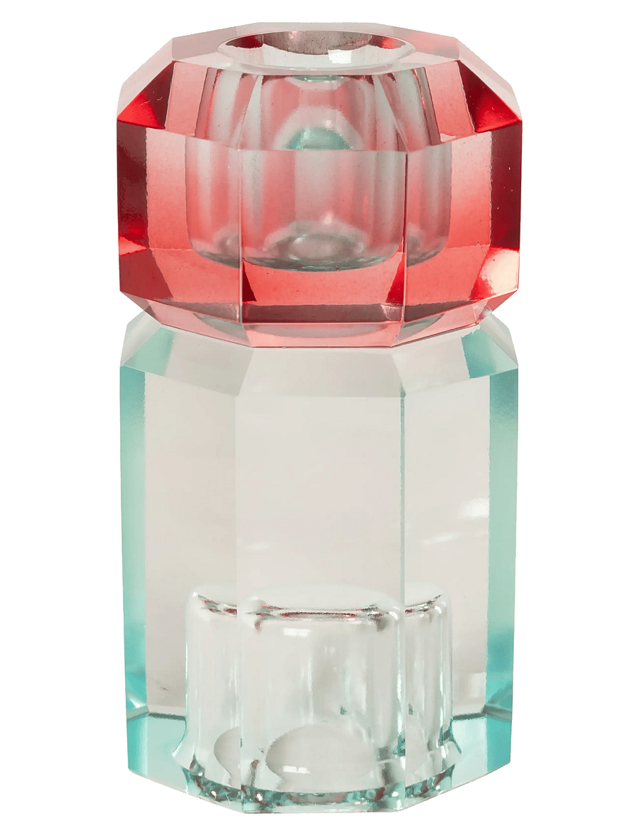 C'est Bon - Crystal candle holder - küünlajalad - light mint/red - 0