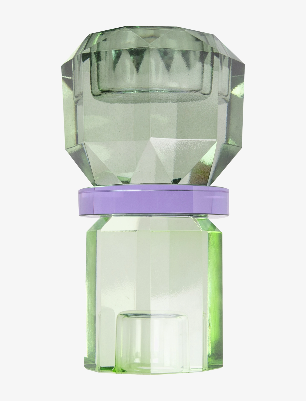 C'est Bon - Crystal candle holder - laveste priser - mint/violet/olive - 1