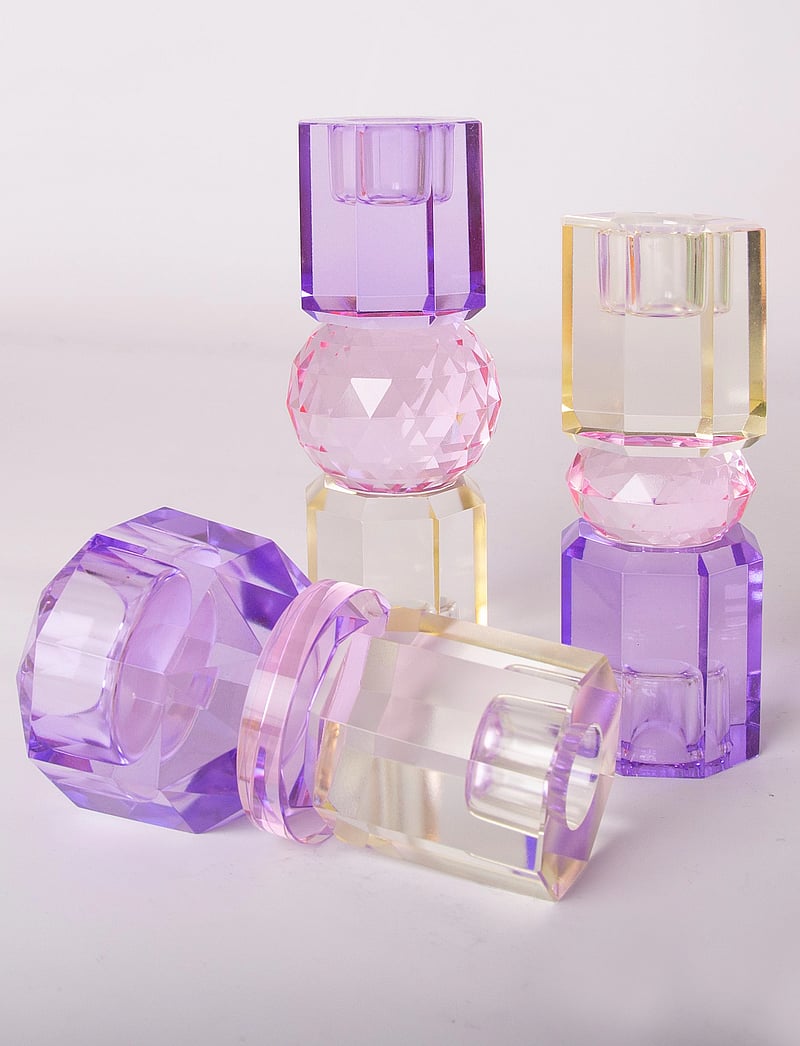 C'est Bon - Crystal candle holder - osta hinna alusel - butter/baby pink/violet - 3