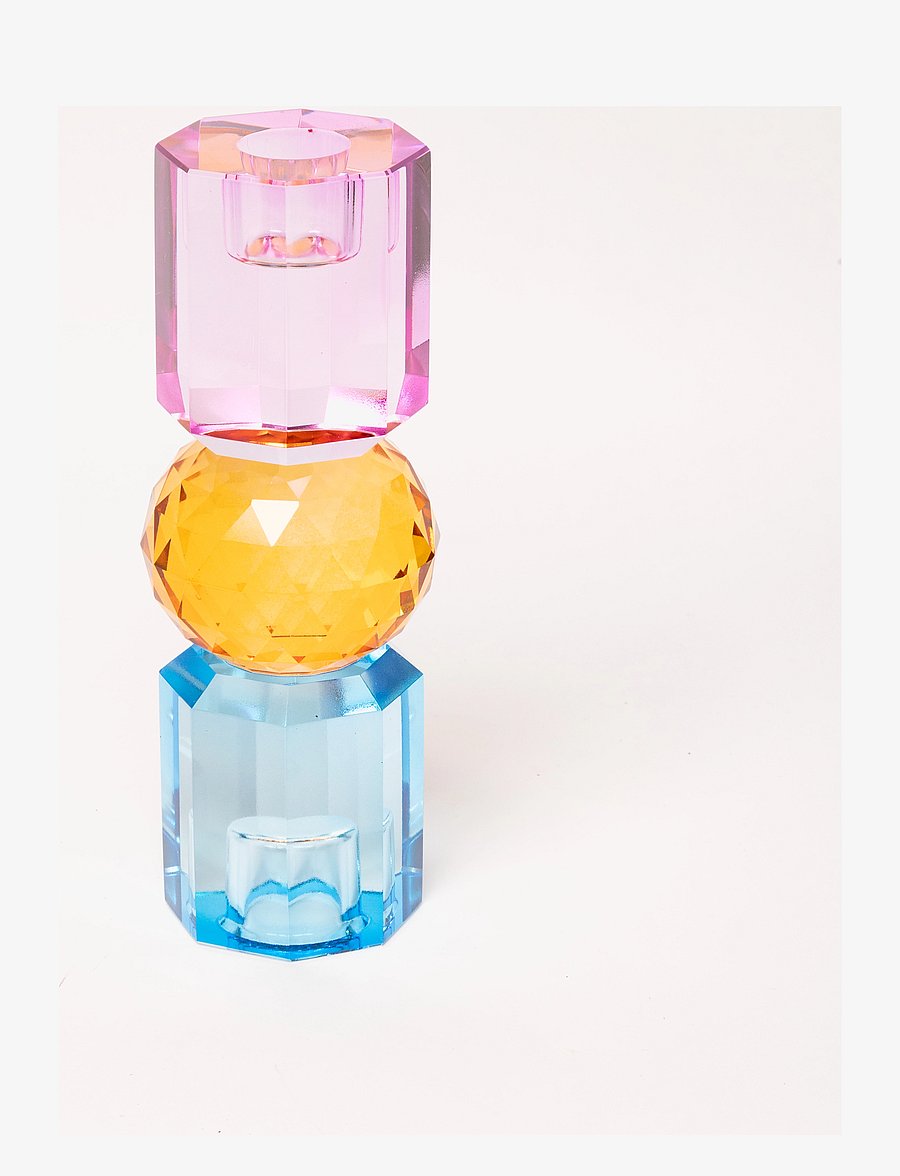 C'est Bon - Crystal candle holder - violet/cobolt/amber - 0