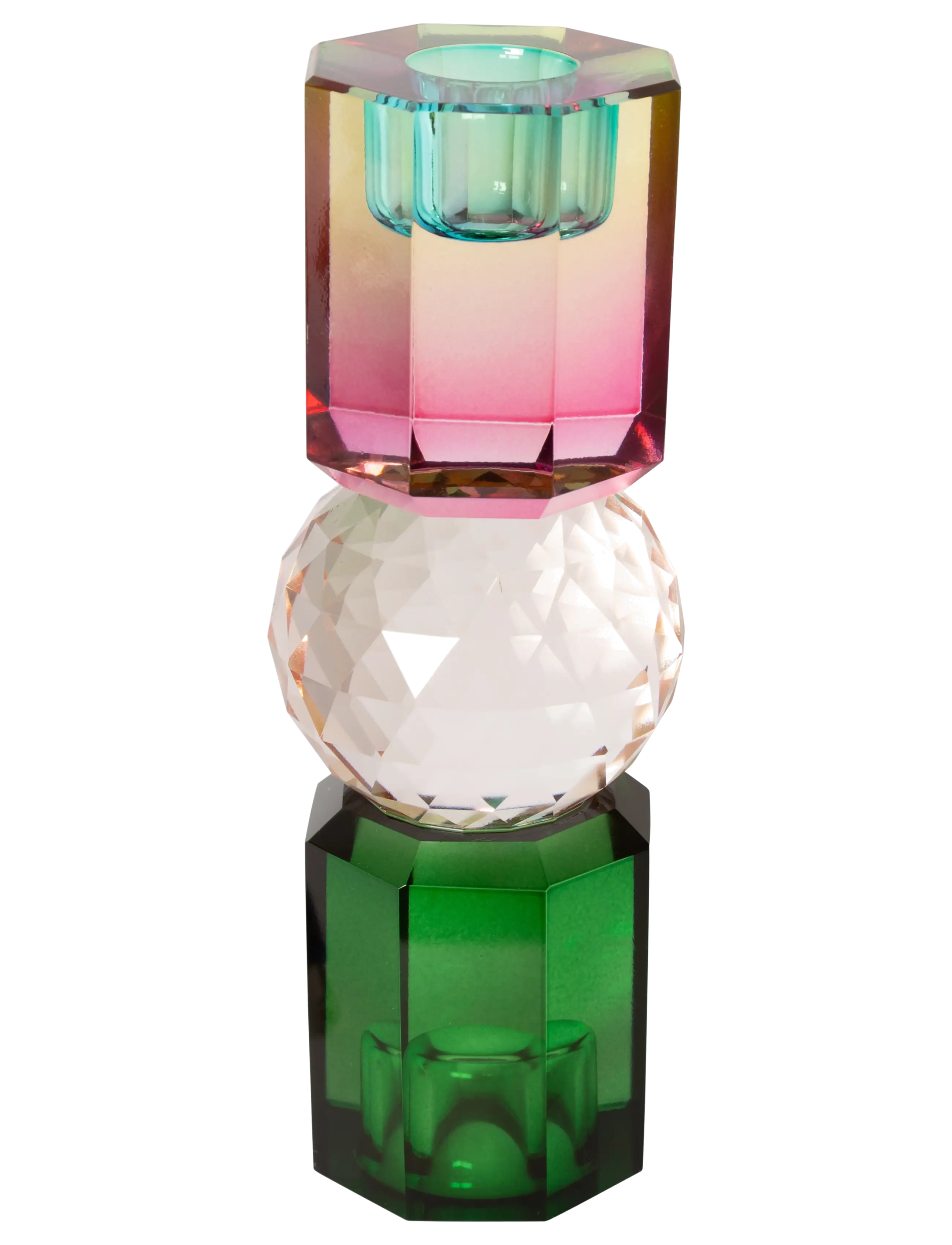 C'est Bon - Crystal holder, green/peach/pink ombre, 16,5x6x6cm - green/peach/pink ombre - 1
