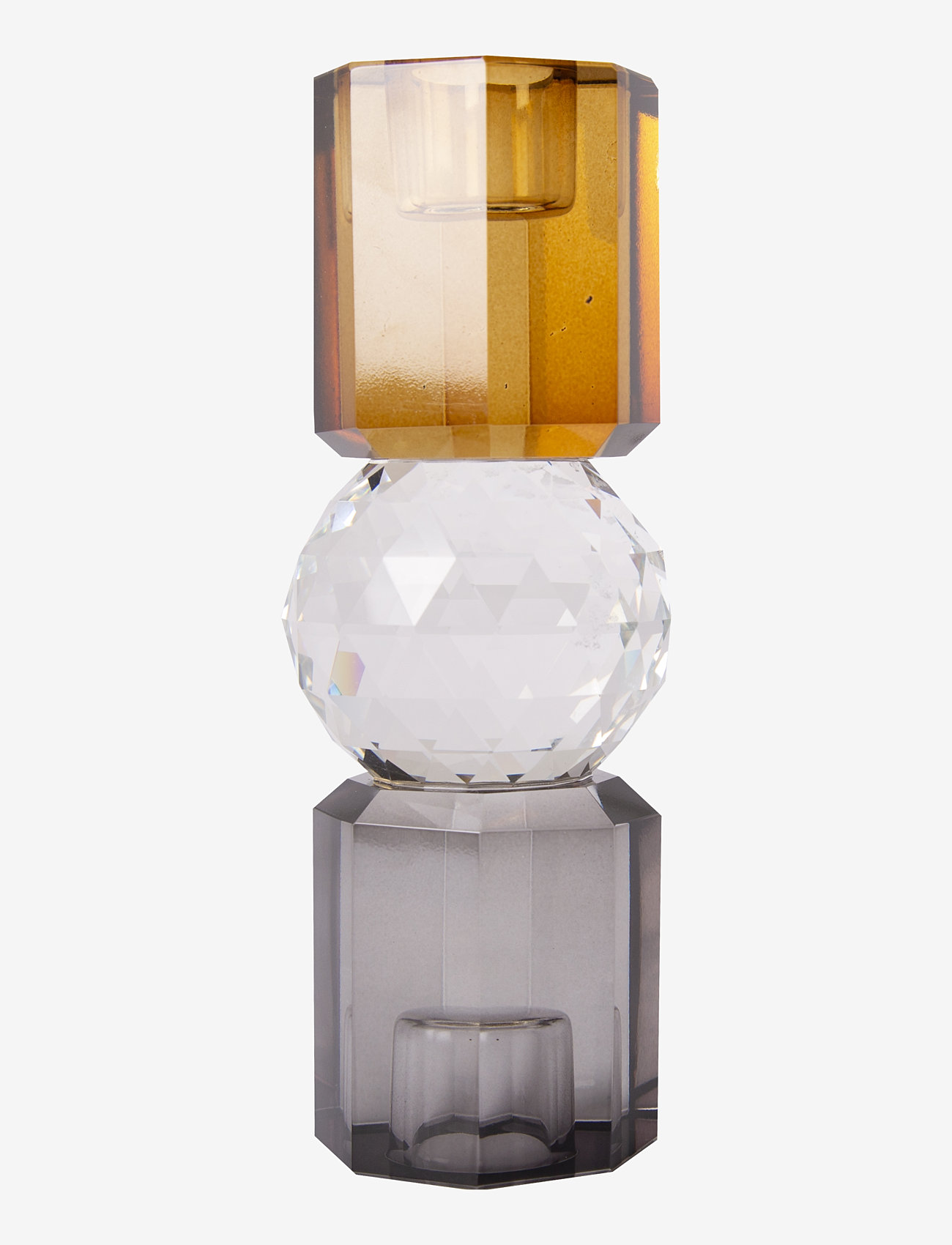 C'est Bon - Crystal candle holder - brown/clear/smoke - 0