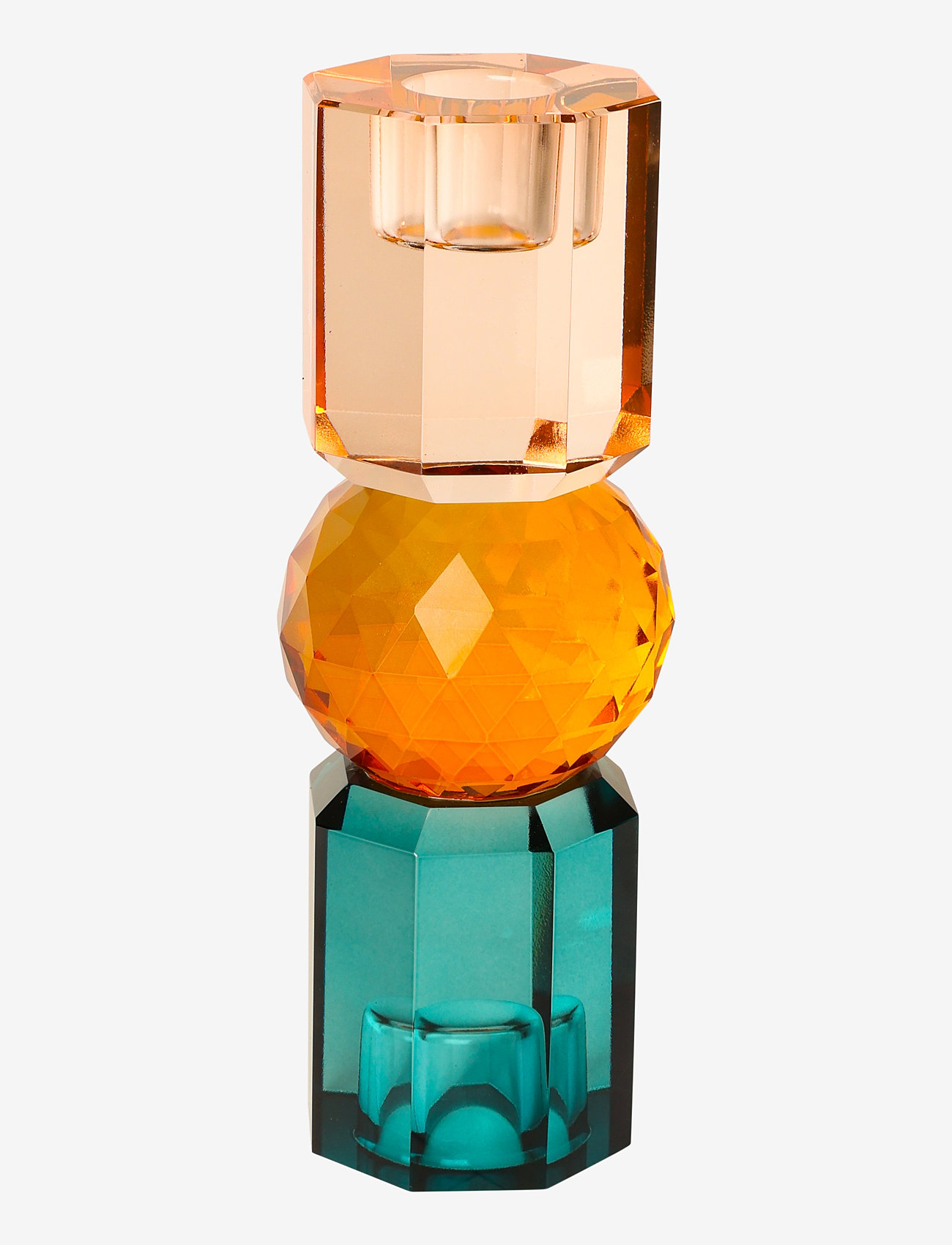 C'est Bon - Crystal candle holder - peach/amber/violet - 0