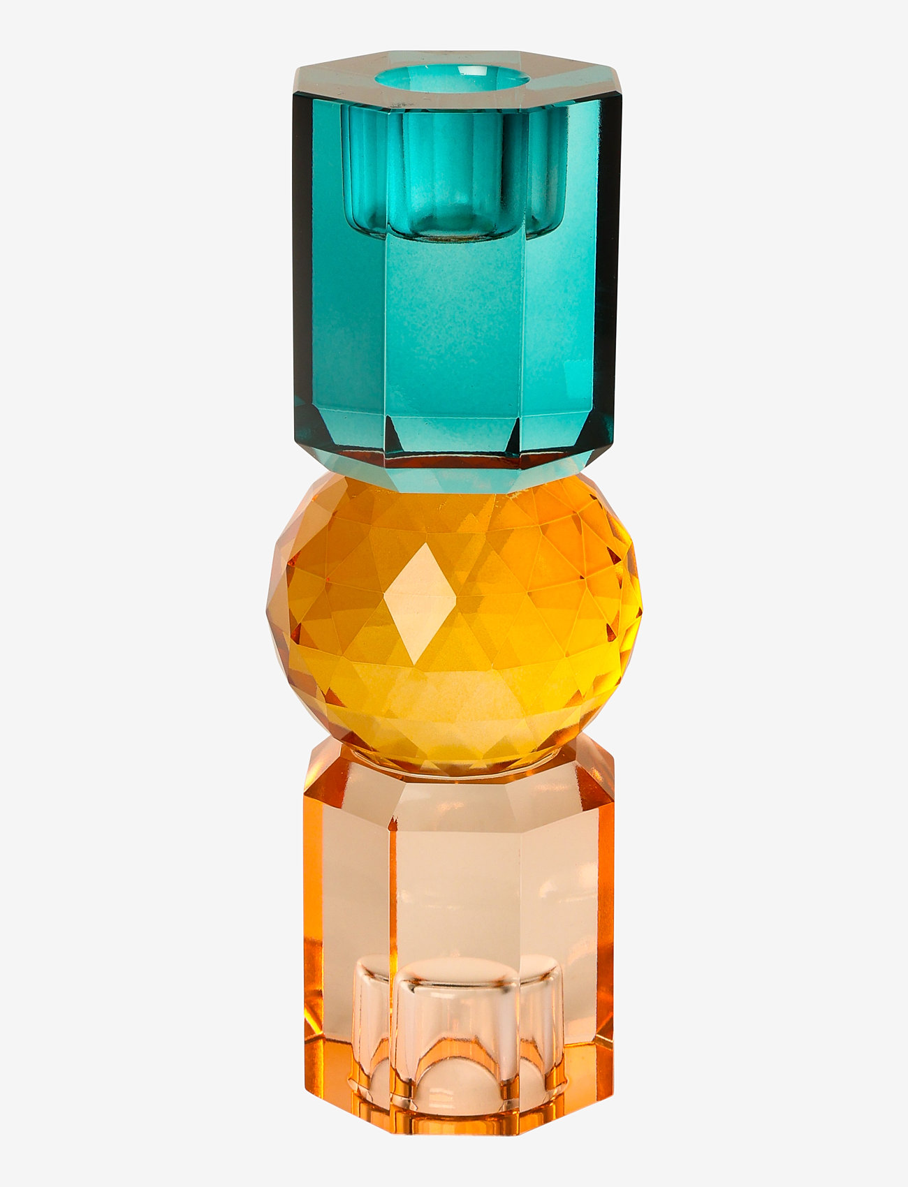 C'est Bon - Crystal candle holder - peach/amber/violet - 1