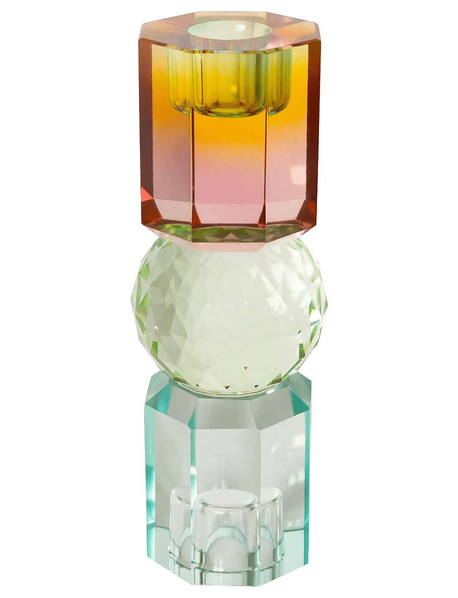 C'est Bon - Crystal candle holder - küünlajalad - yellow omb/light mint/blue165x6x6 - 1