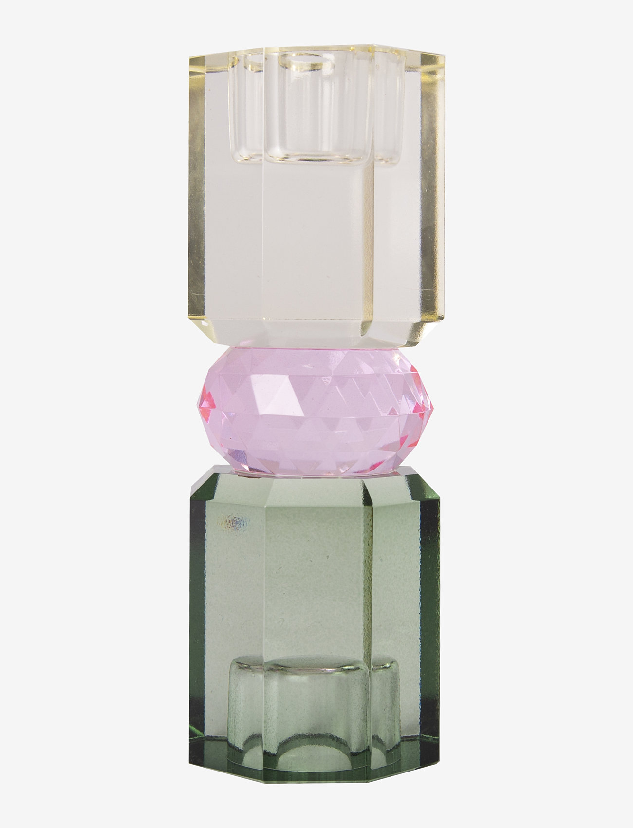 C'est Bon - Crystal candle holder - butter/baby pink/olive - 0