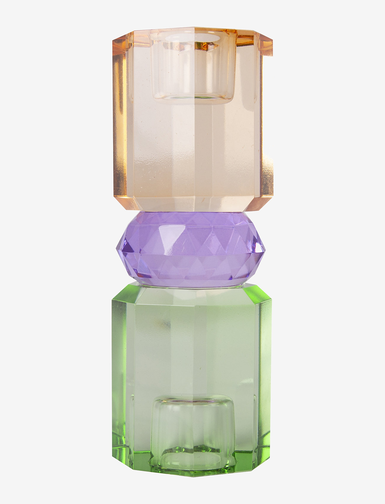C'est Bon - Crystal candle holder - mint/violet/light brown - 1