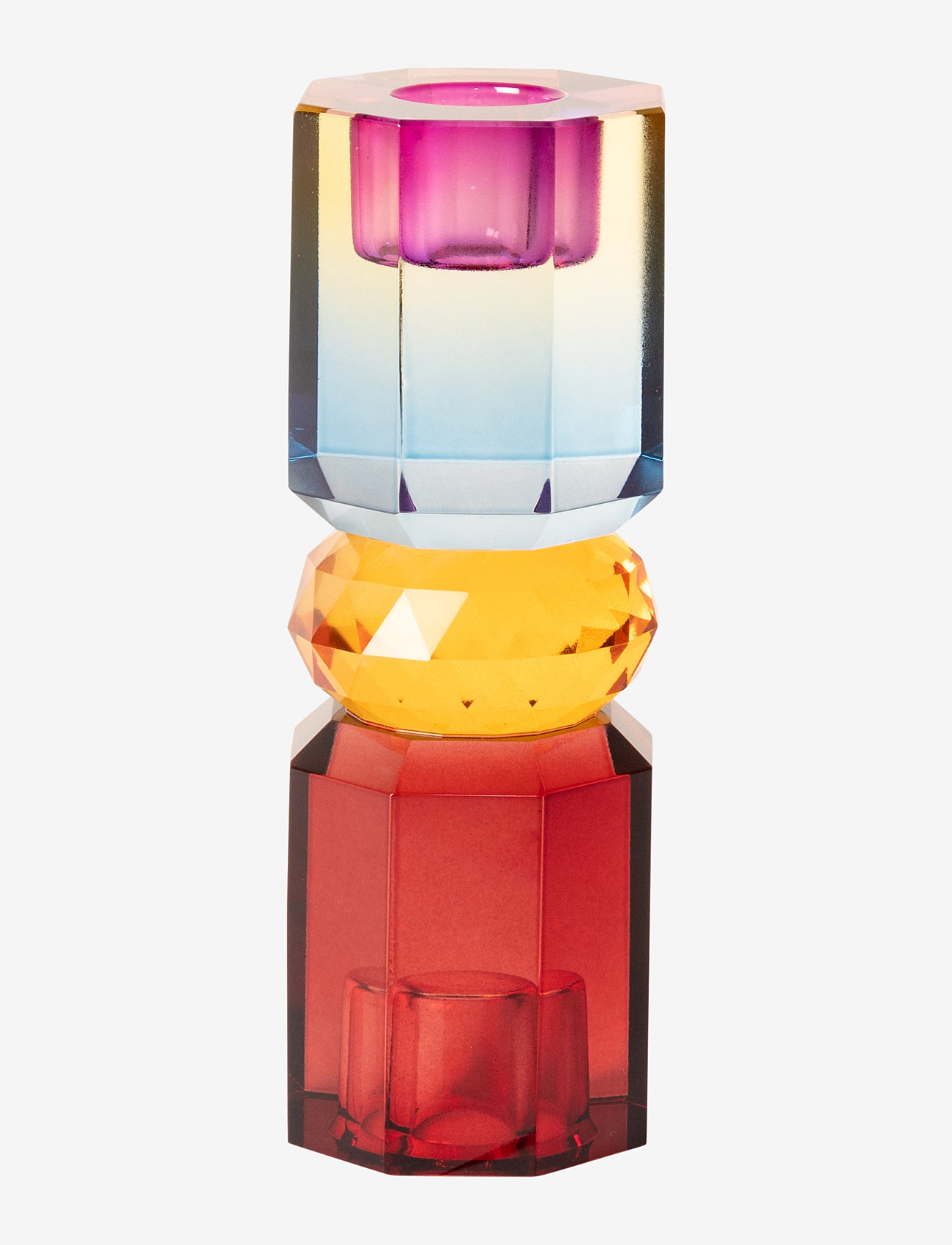 C'est Bon - Crystal candle holder - kerzenständer - bordeaux/amber/blue ombre - 0