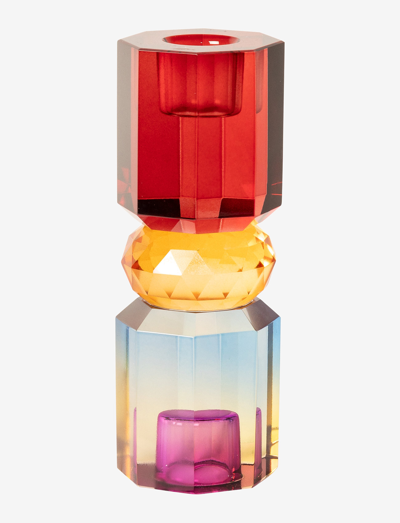 C'est Bon - Crystal candle holder - kerzenständer - bordeaux/amber/blue ombre - 1