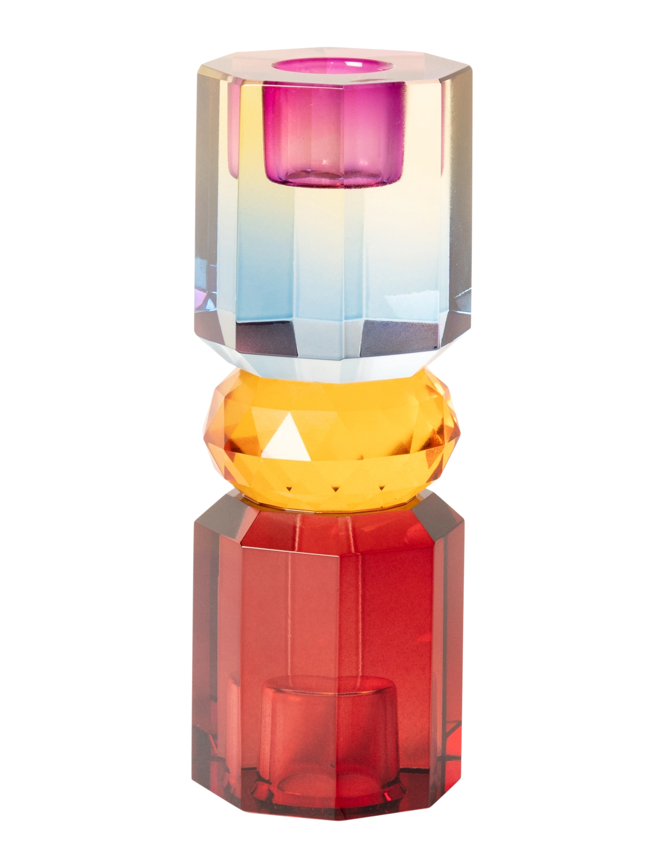 C'est Bon - Crystal candle holder - lysestager - bordeaux/amber/blue ombre - 2