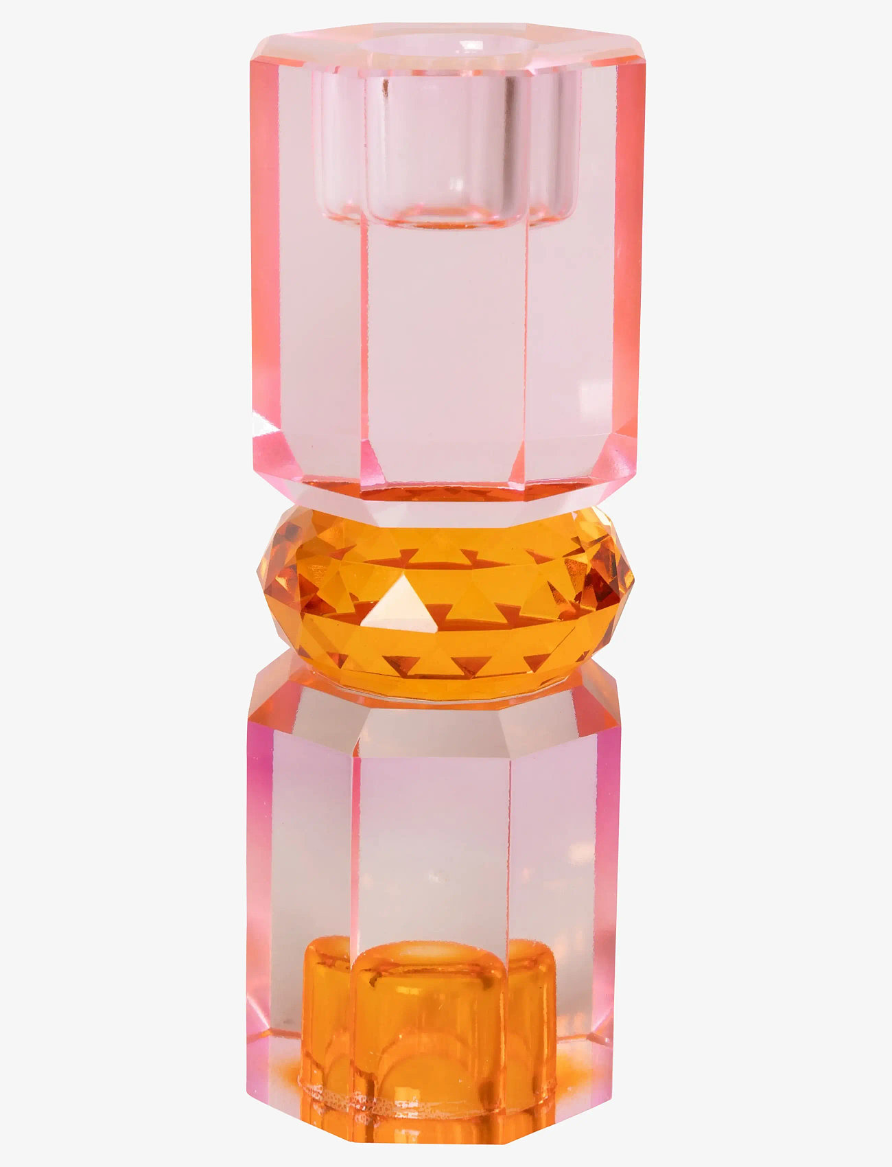 C'est Bon - Crystal candle holder - shop by price - pink/tangerine/peach - 1