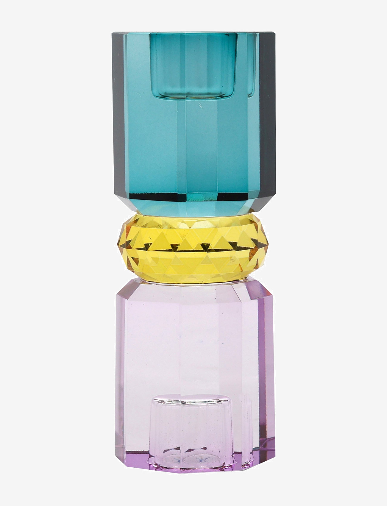 C'est Bon - Crystal candle holder - kerzenständer - violet/yellow/petrol - 0