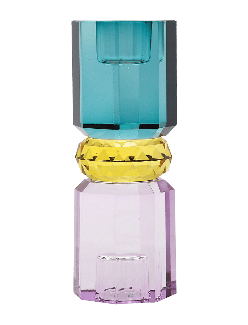 C'est Bon - Crystal candle holder - kerzenständer - violet/yellow/petrol - 0