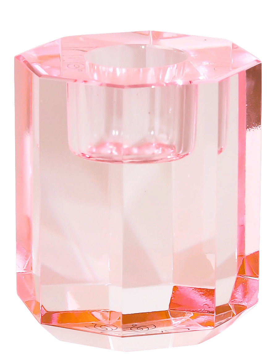 C'est Bon - Crystal holder, light pink, 6x5x5 cm - svečturi - light pink - 0