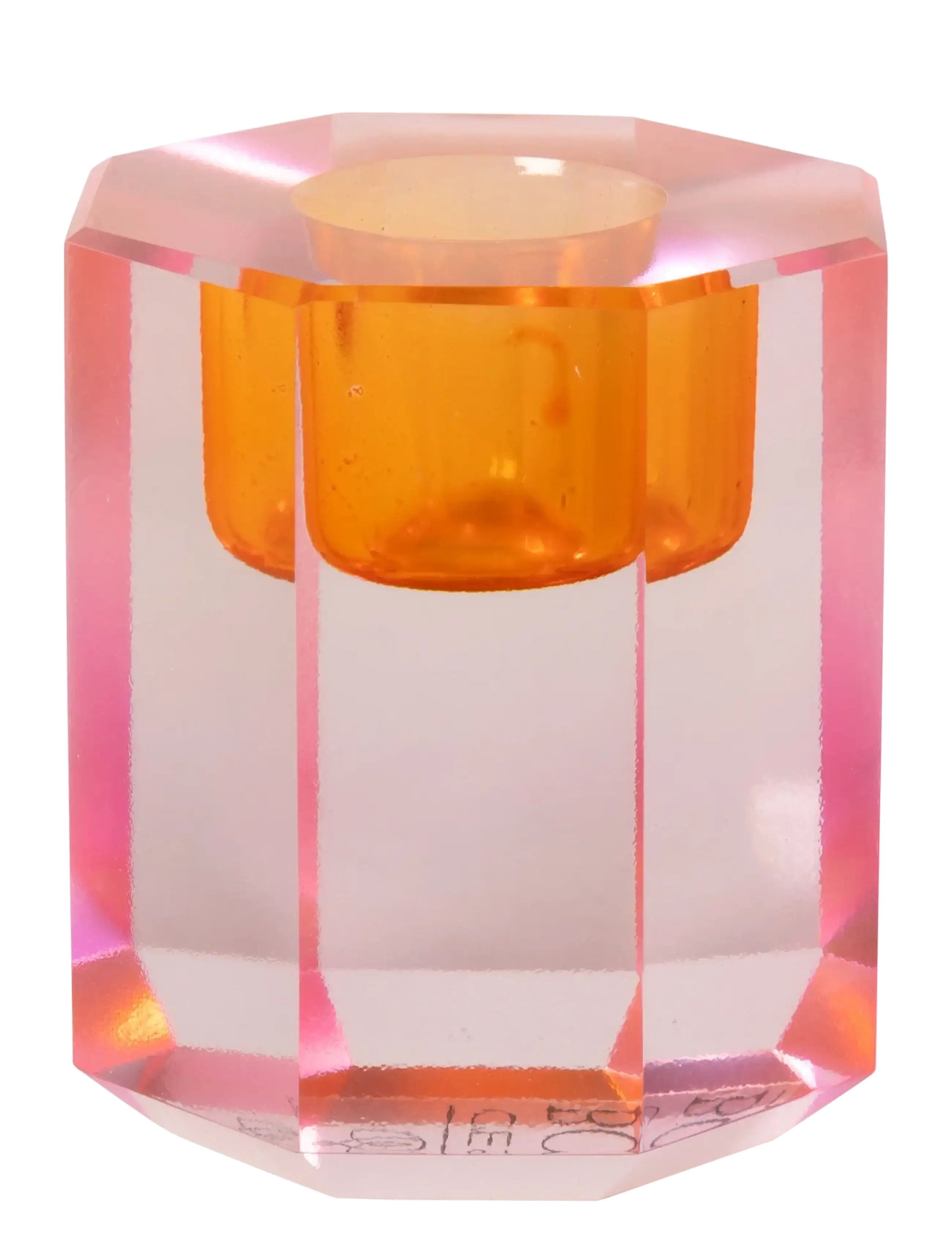 C'EST BON Crystal Candle Holder Pink - H6CM - Unisex